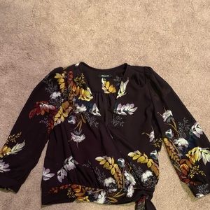 Madewell Wrap In Blooming Oasis Blouse